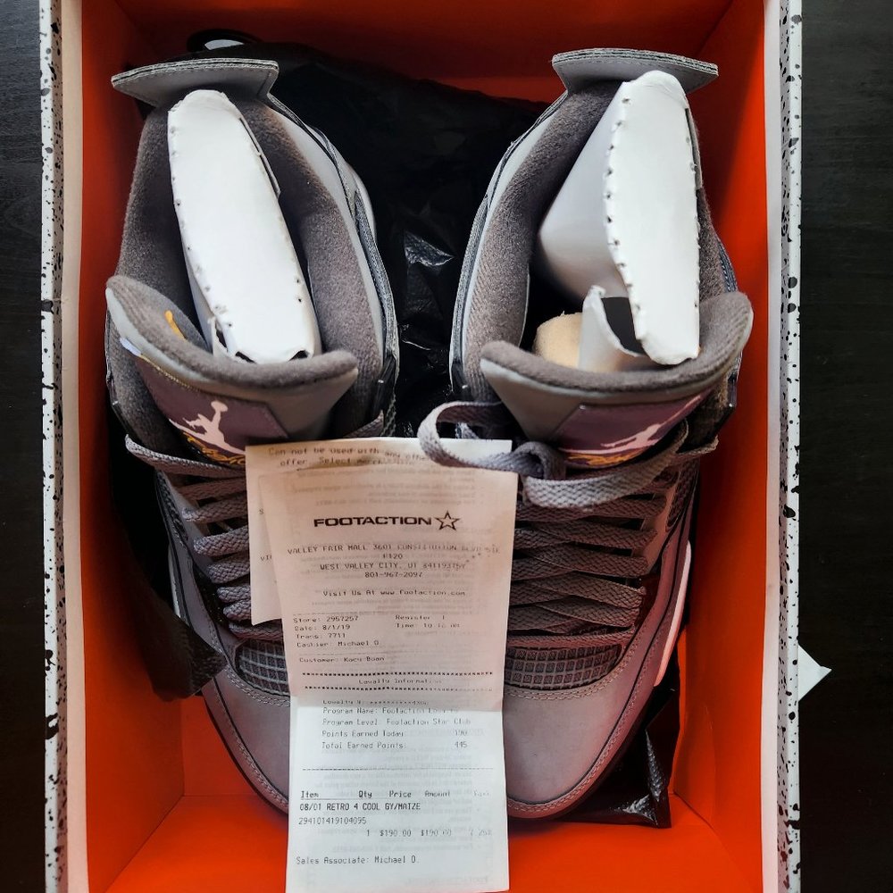 Jordan 4 Retro Cool Grey 2019 - Size 9.5